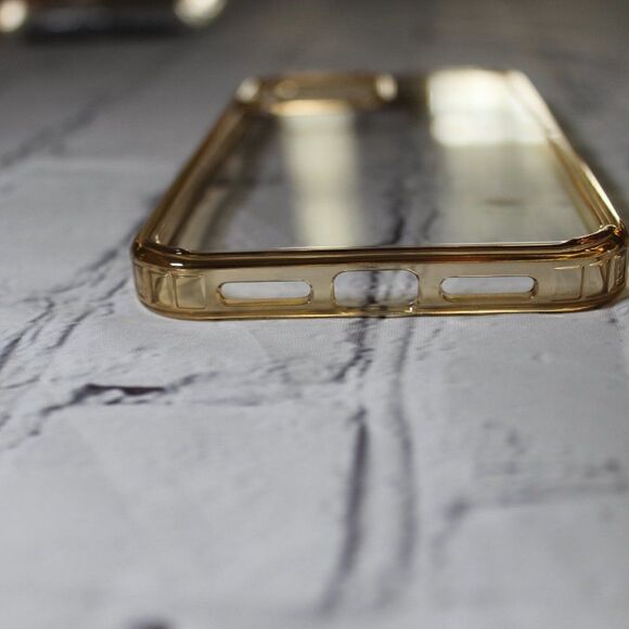 iPhone 12 Pro Max Clear SHOCKPROOF Phone Case Gold - Picture 2 of 4